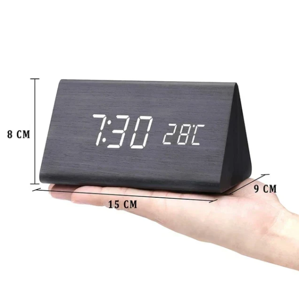Sandsberg | WoodSense LED-Wood Clock – Voice-Controlled & Stylish for Any Room