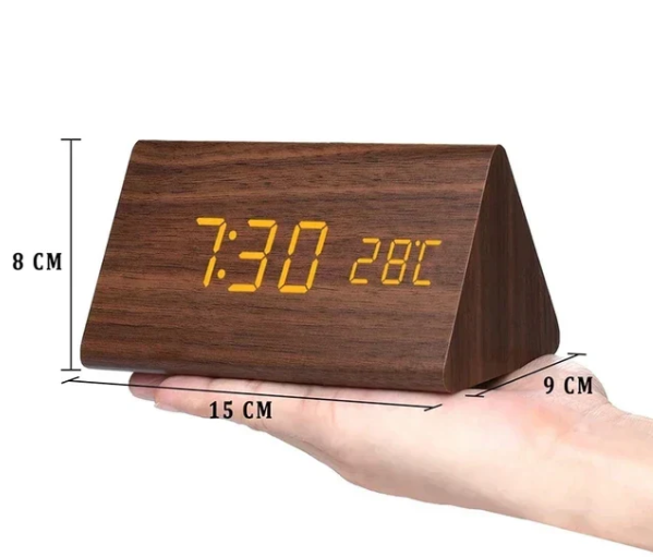 Skanto | LED Wooden Clock with Voice Activation
