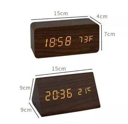 Skanto | LED Wooden Clock with Voice Activation