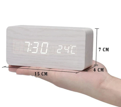 Skanto | LED Wooden Clock with Voice Activation