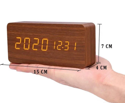 Skanto | LED Wooden Clock with Voice Activation