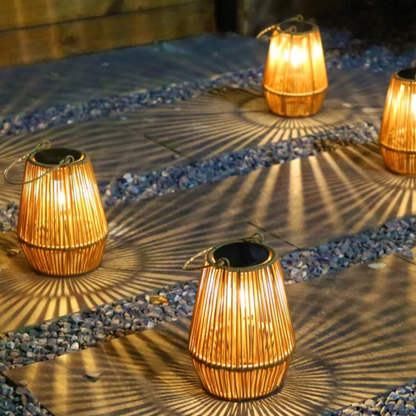 Solar Rattan Lantern Bowlift