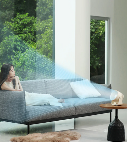 Luna Wall and Table Fan – Cordless, whisper-quiet USB-C Fan with 3 Speeds | Bowlift