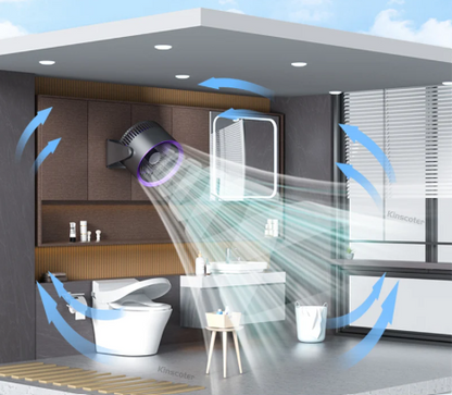 Luna Wall and Table Fan – Cordless, whisper-quiet USB-C Fan with 3 Speeds | Bowlift