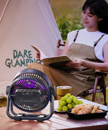BowLift | Riley 3-in-1 Camping Fan with LED and Power Bank – 20,000mAh Outdoor Fan with Hook & Remote Control