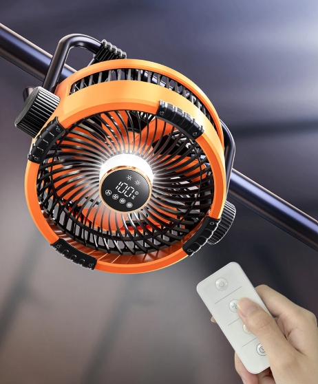 BowLift | Riley 3-in-1 Camping Fan with LED and Power Bank – 20,000mAh Outdoor Fan with Hook & Remote Control