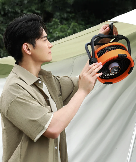 BowLift | Riley 3-in-1 Camping Fan with LED and Power Bank – 20,000mAh Outdoor Fan with Hook & Remote Control