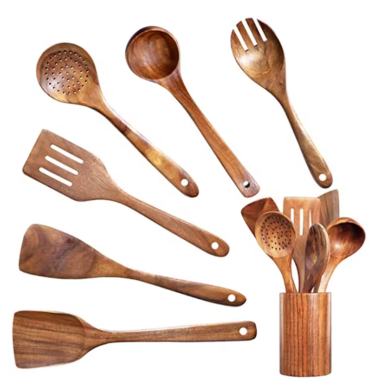 EcoWood – Luxurious wooden cookware set with Karnz storage bucket