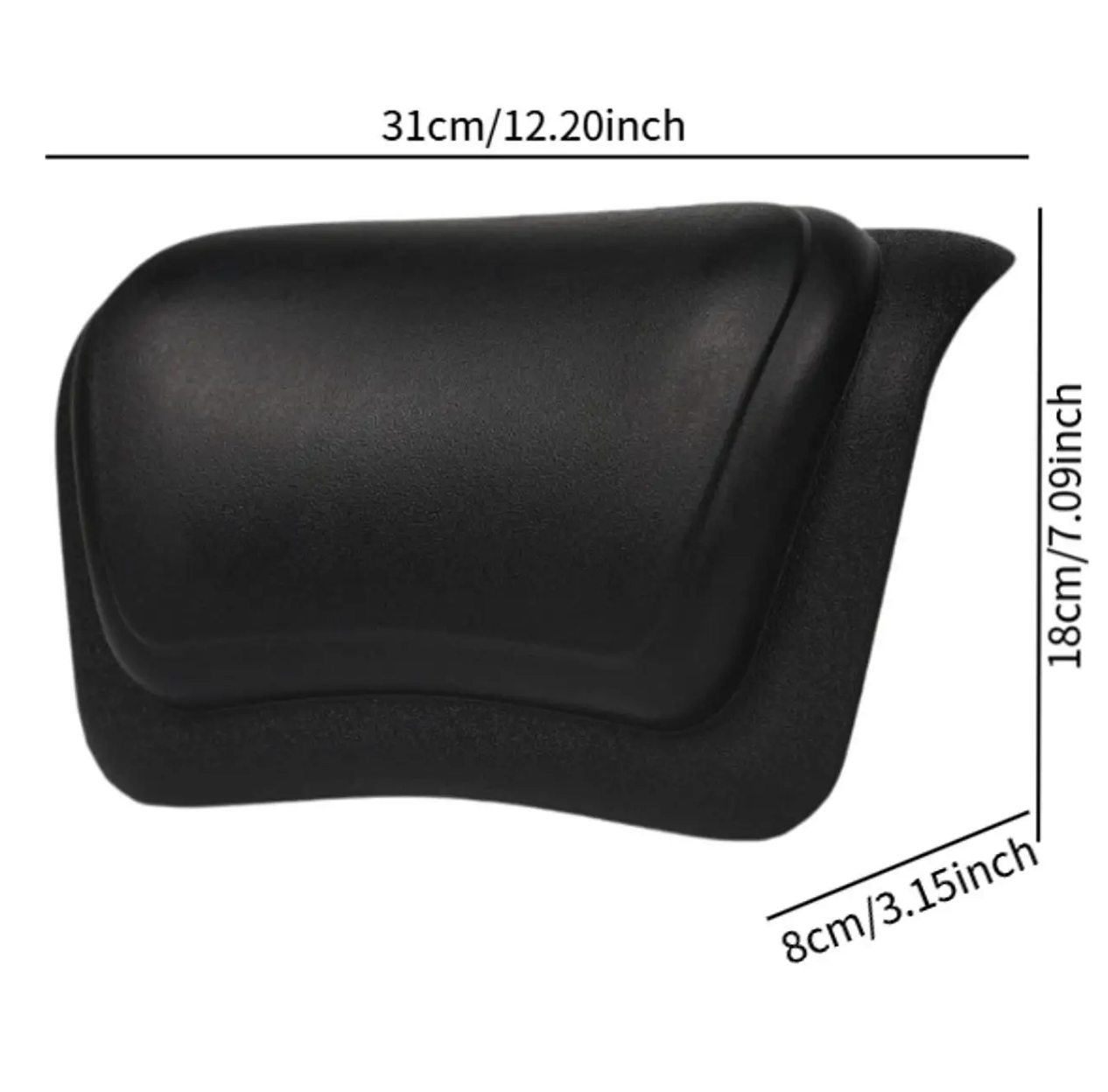 HydroLuxe Non-Slip Bath Cushion with Silicone Foam & PU Cover Bowlift