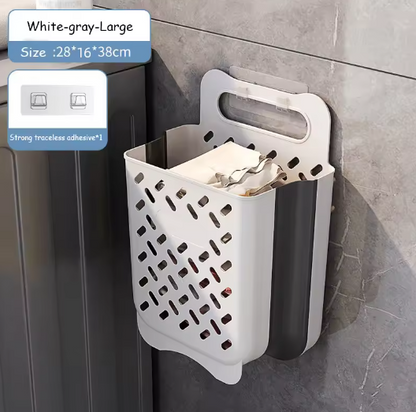 Space-saving laundry basket expandable & foldable | Bowlift