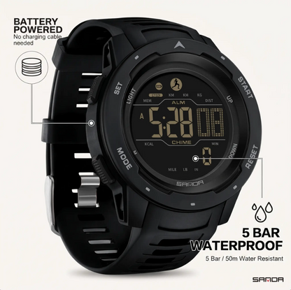 BowLift | Waterproof Military Pedometer Digital Watch