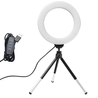Skanto | Ring Light with Stand 6-inch Holder for Live Stream LED Ring Light Youtube Video with Stand