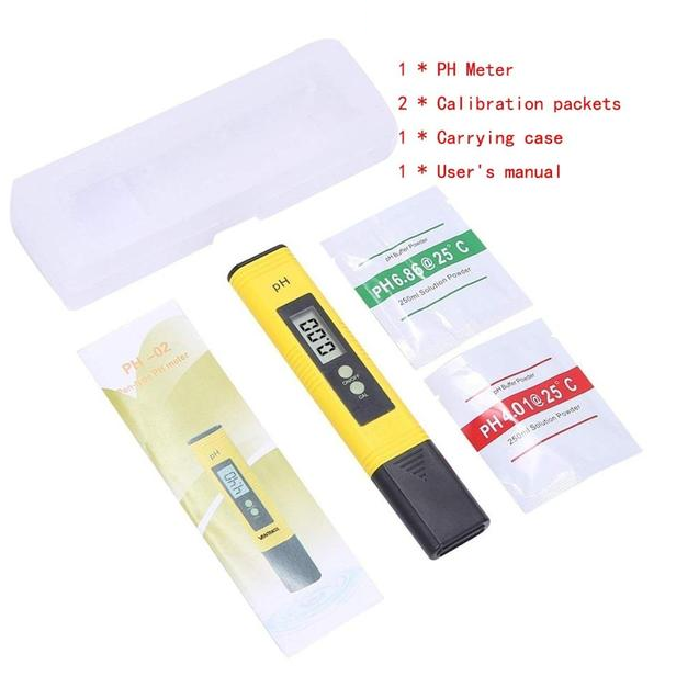 Digital LCD pH Meter Accuracy 0.01 Aquarium Pool pH Tester for Water Wine Urine Auto Calibration