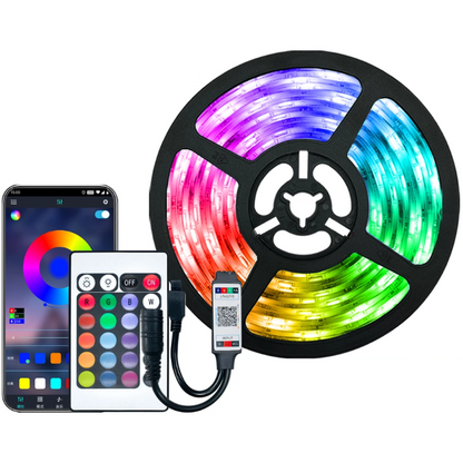 Skanto | LED Light Strips for Bedroom RGB 5050 Bluetooth Control Feet Support Light Decor