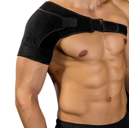 Shoulder support, compression sleeve, relieves pain, dislocations and injuries