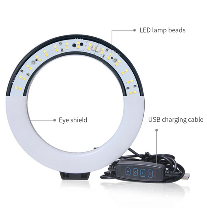 Skanto | Ring Light with Stand 6-inch Holder for Live Stream LED Ring Light Youtube Video with Stand