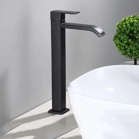 Skanto | Matte Black Cold Water Single Faucet for Sink Installation