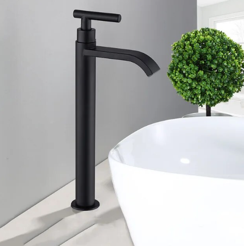 Skanto | Matte Black Cold Water Single Faucet for Sink Installation