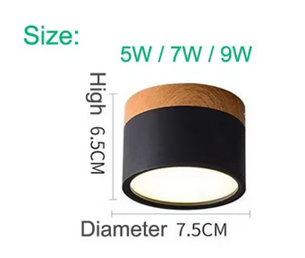 Alante - Round ceiling light in Nordic wood style for surface mounting