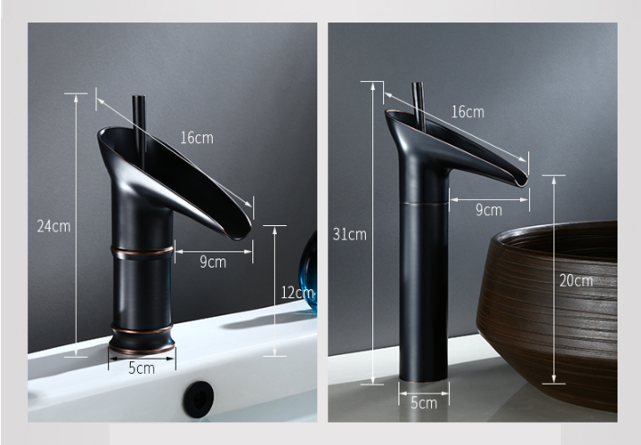Skanto | Waterfall Antique Faucet Bath Sink Faucet Brass Basin Mixers