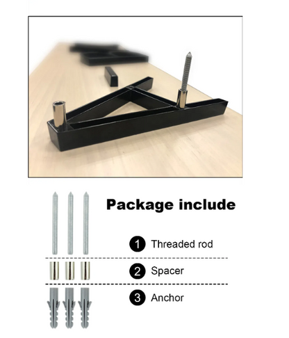 BowLift | House Numbers Modern Black Metal Floating Style