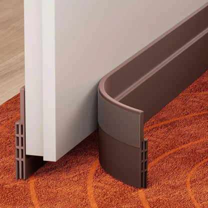 BowLift | SilentSeal door draft stopper under door seal | Cold, noise & draft protection | Self-adhesive door bottom seal interior & exterior