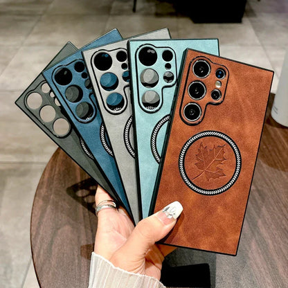 Sandsberg | Leather Samsung Galaxy Magnetic Wireless Charging Case