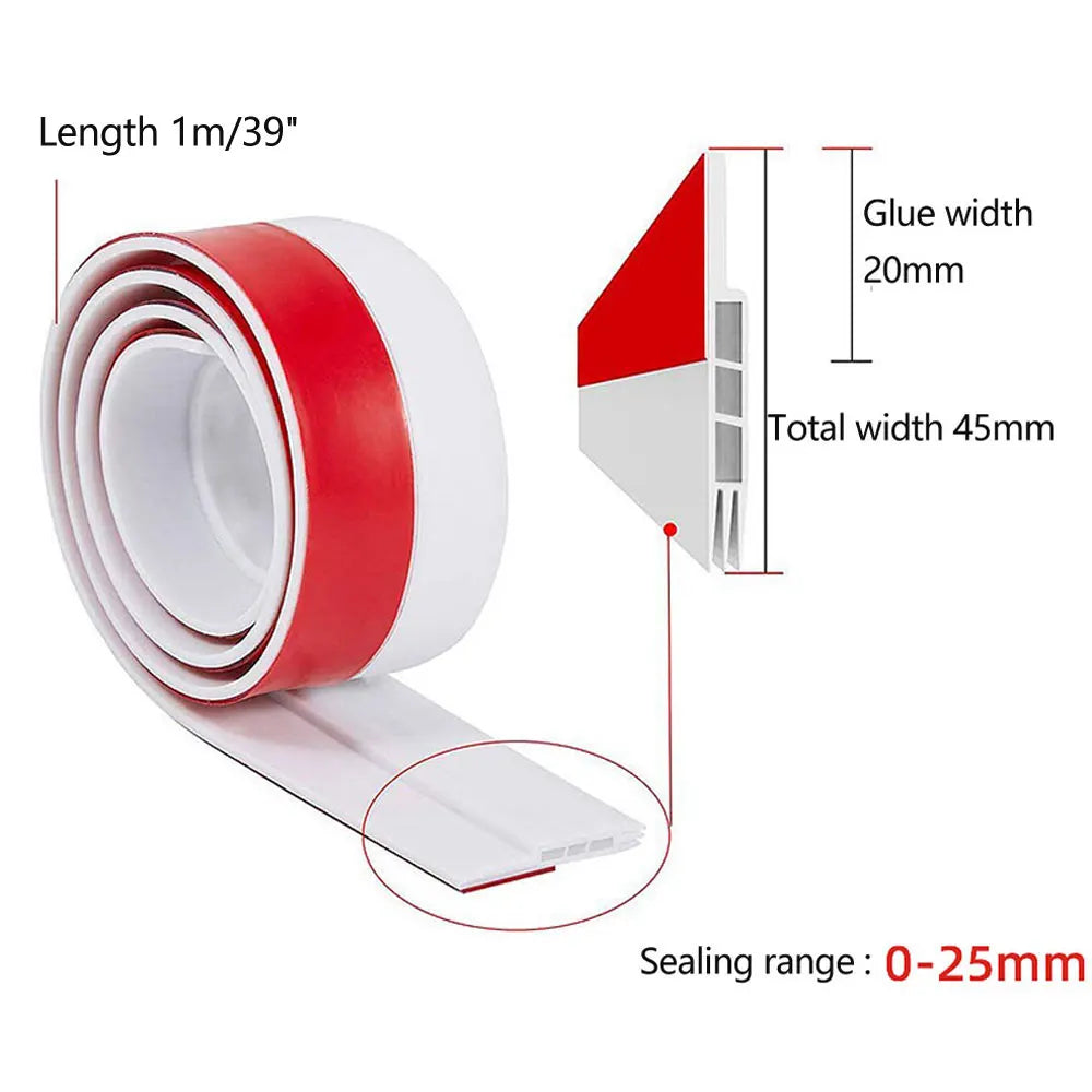 BowLift | SilentSeal door draft stopper under door seal | Cold, noise & draft protection | Self-adhesive door bottom seal interior & exterior