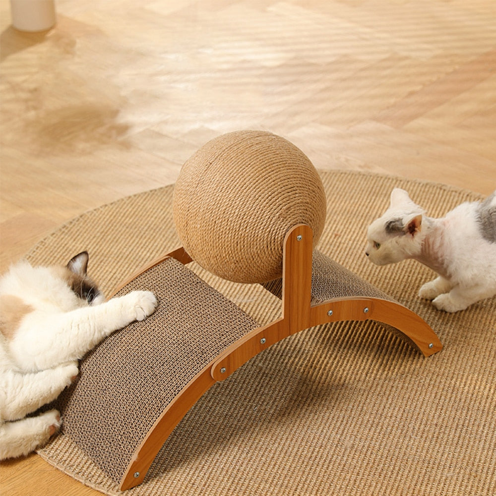 BowLift | Wooden Cat Fun Play Scratcher Board