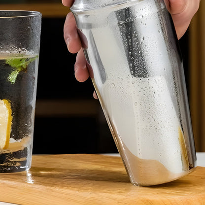 Stainless steel cocktail shaker set – 10-piece premium bartender set | Ideal for mixed drinks and parties