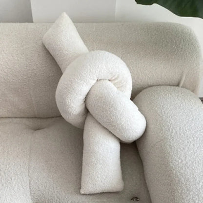 Nordic Bouclé Abstract Cushion – Minimalist Plush Pillow | Bowlift