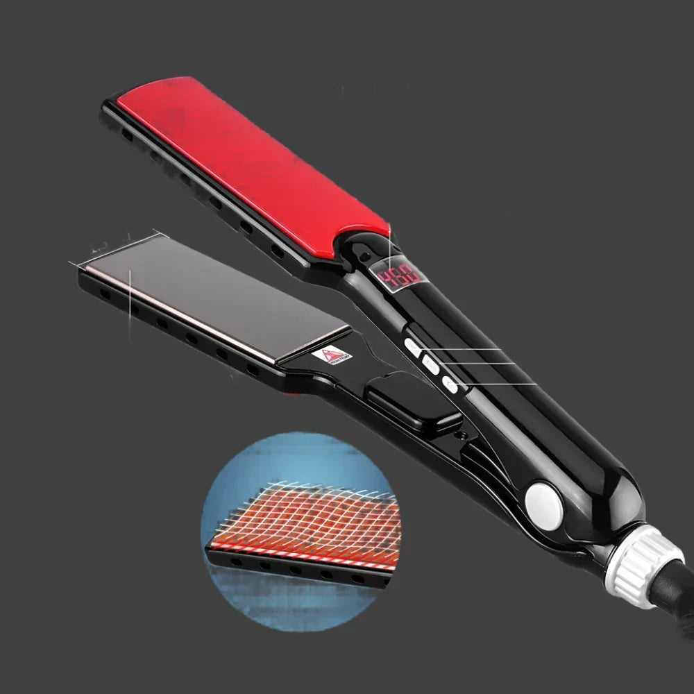 BowLift | Straightener TITANEA PRO | Width Nano-Titanium plates | 50–249 °C | LED display & Dual voltage | 25×4.3×3.5 cm