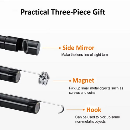 Skanto | High-Resolution 0.276 inch TYPE-C Flexible Inspection Camera with 6 Adjustable LED Lights