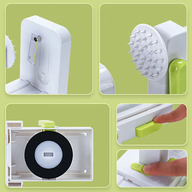 Brehn | SpiraChef Vegetable Spiralizer | 5-in-1 Spiralizer & Slicer | With Suction Foot & Foldable Design | For Zoodles, Vegetables & Fruits