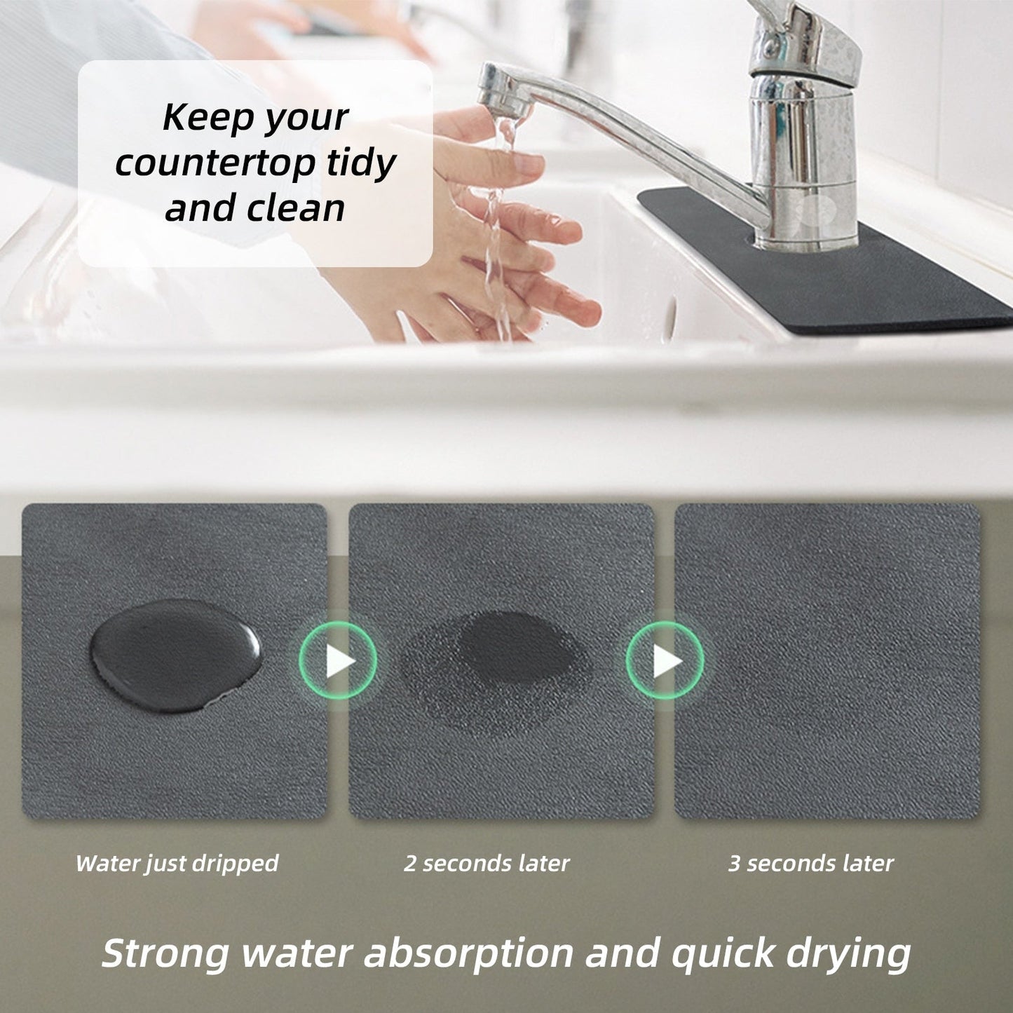 BowLift | Water Absorbent Kitchen Faucet Pad