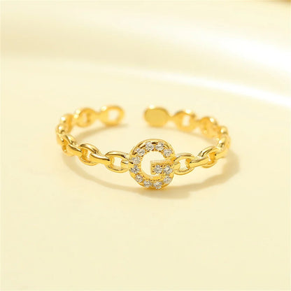 BowLift | Dainty Diamond Letter Initial Ring