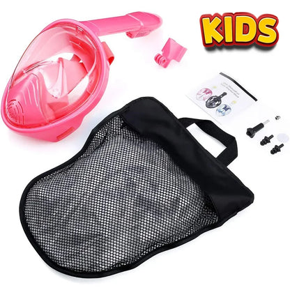 Skanto | Full Face Snorkel Mask with Camera Mount - Wide Angle, Anti-Fog, Anti-Leak Diving and Snorkeling Mask for Adults and Kids
