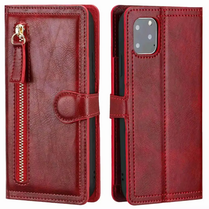 Skanto | Premium Leather iPhone Flip Wallet & Stand Case