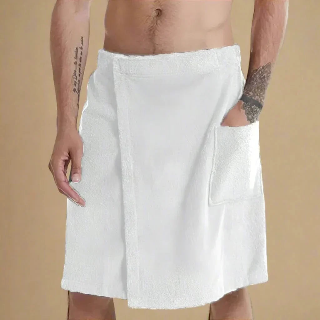 Wearable Bathrobe – Soft and versatile bath towel with pockets for sauna, beach and fitness