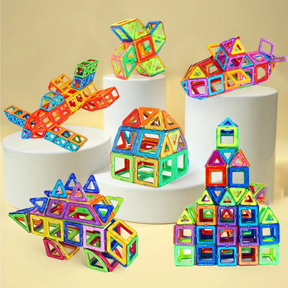 Creative Magnetic Building Blocks Set - Large & Mini DIY Toys for Kids Ages 7-12, Fun Educational Construction Gift in Mixed Colors