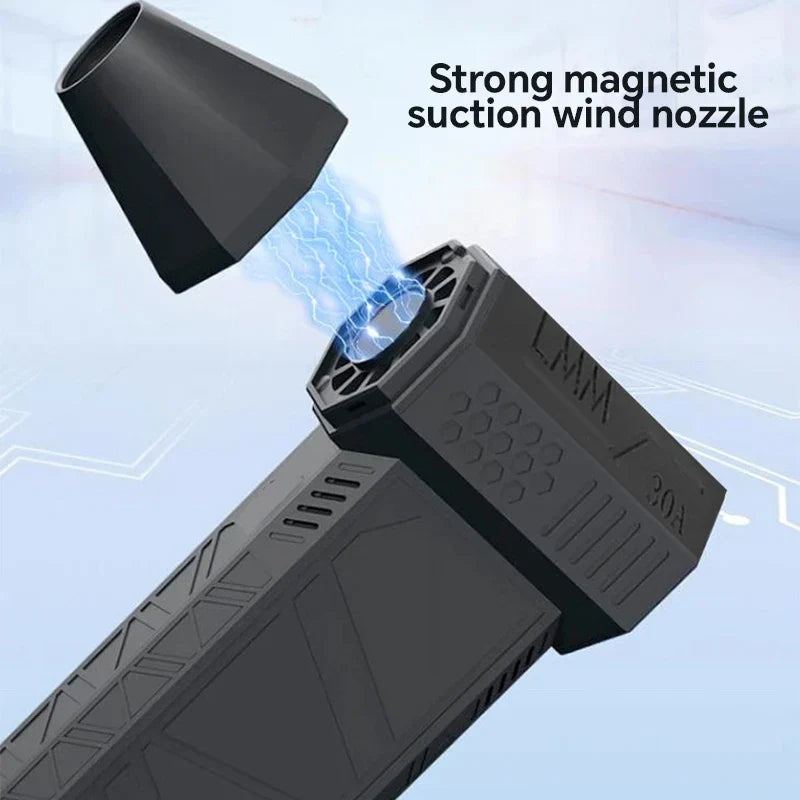 High-Speed Turbo Fan | Powerful High-Volume Fan | Brushless Rechargeable Handheld Outdoor Car Fan | Skanto