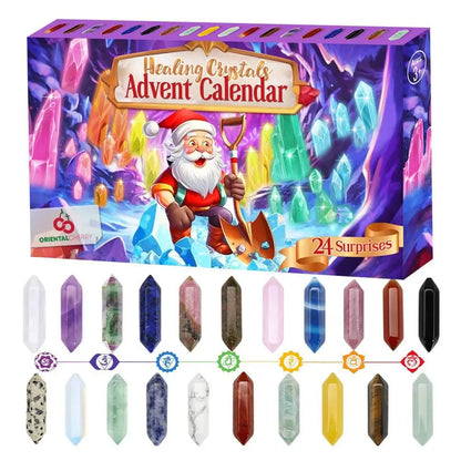 Skanto | CrystalJoy – Advent Calendar 2025 with 24 Crystals & Gemstones – Christmas