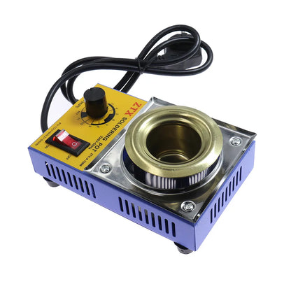Skanto | Adjustable Temperature Tin Melting Furnace Stove Pot - 220V, 150/160W - Essential Tools with EU Plug for Various Melting Needs