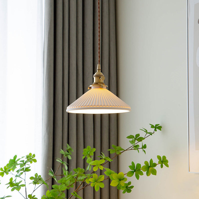 White Ceramic Pendant Light | Karnz