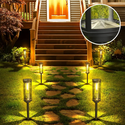 Solar garden lamp with warm LED light – Weatherproof aluminum design | Karnz