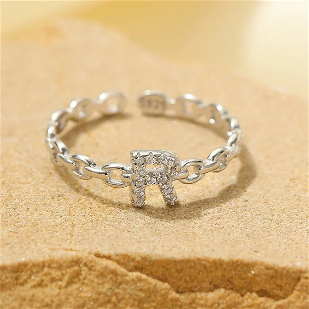 BowLift | Dainty Diamond Letter Initial Ring