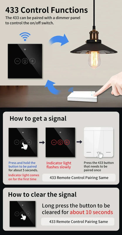 Tuya Smart Light Wall Switch with Neutral Wire - WiFi Dimmer Control via SmartLife Google Alexa Apps