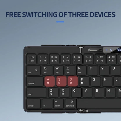 BowLift | Foldable RGB Wireless Built-in Touchpad Backlit Travel Keyboard