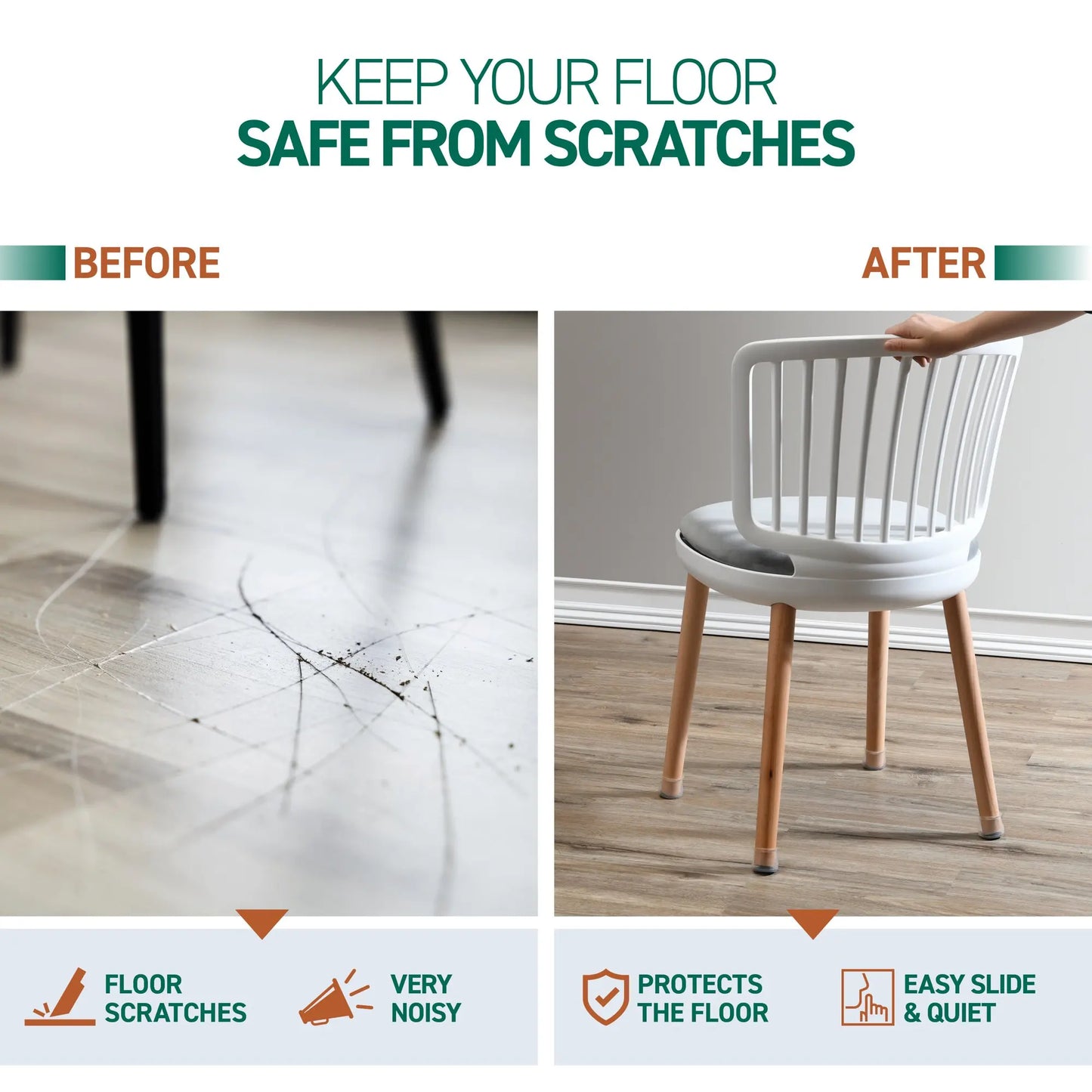 Skanto | Silicone Furniture Chair Leg Floor Protector