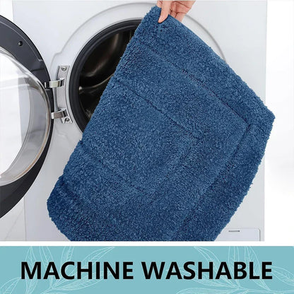 Bathroom Mat Microfiber Non-Slip – Double Layer Bath Mat | Highly Absorbent & Soft | Comfort Doormat | Bowlift
